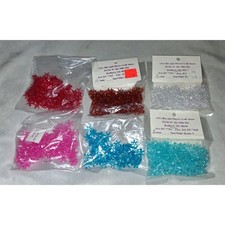 Vintage 12mm Star Flake Beads 6 Color Lot Plastic Christmas Craft Ornament Beads