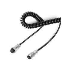 4Pin Male To 6Pin Female Microphone Cable Adapter 1.8M Coiled Cord CB