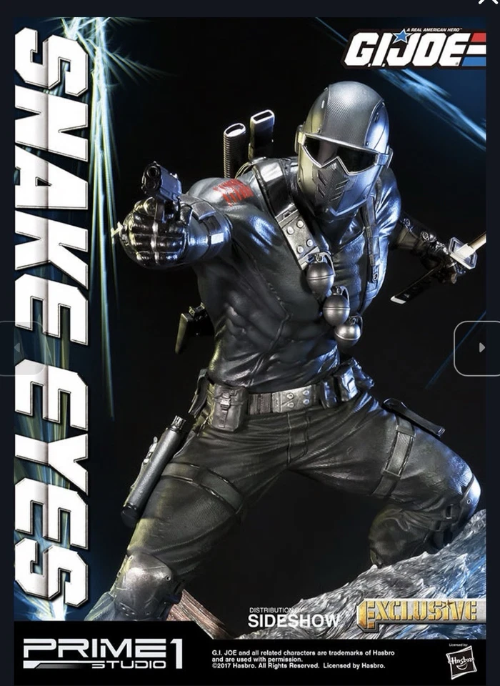 Snake Eyes G.I. JOE Prime 1 Studio Sideshow LE 350 Exclusive Alternate Portrait - Image 2 of 4