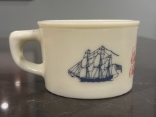 Vintage Old Spice Shaving Soap Mug - Shulton - Ship Grand Turk Salem 1786 - EUC
