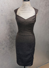 GUESS brown dress Sz 7 sleeveless cap sleeve VTG Y2K sweetheart cut out back
