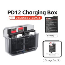 Battery Charger Fast Charging Box with Battery For DJI Osmo Action 3/4/5 Pro