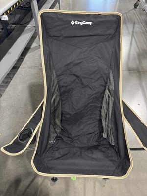 KING CAMP KINGCAMP COMPACT CAMPING CHAIR ARMREST ULTRALIGHT CHAIRS - BLACK / TAN