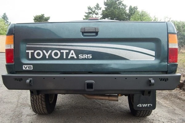 For Toyota Pickup 90-95 Bumper Full Width Black Powder Coated Rear HD Bumper w Foto 2 de 3