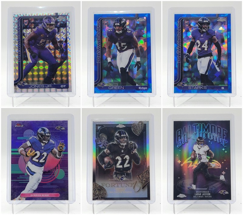 [6] EMERY JONES JR. 2025 TOPPS CHROME SAPPHIRE ALL-CHROME FORTUNE 15 Q6633