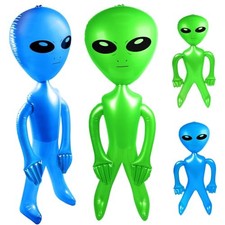 4 PCS 63 Inch Giant Inflatable Alien 31.5 Inch Jumbo Blow Up Alien Green Blue