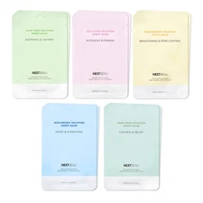 Solution Sheet Korean Collagen Face Mask for Skincare 5 Types X 2 Sets Moisturiz