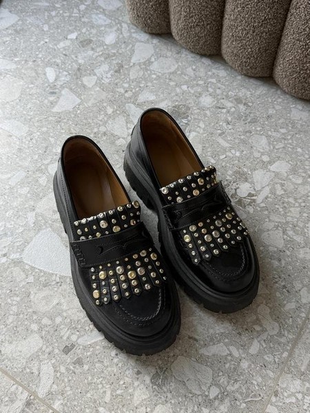 Women Maje Loafers Black Leather 39