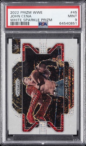 John Cena [White Sparkle Prizm] #45 2022 Panini Prizm WWE card