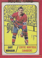 *ROOKIE*67-68 TOPPS**GARY MONAHAN**#8(MONTREAL CANADIENS)*LOOK for CONDITION*