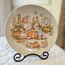 Vintage Watkins Country Kids Collectors Dessert Plates - set of 5