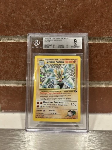 Pokémon TCG Giovanni's Machamp Gym Challenge Card 6/132 BGS 9