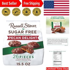 RUSSELL STOVER Sugar Free Pecan Delight Chocolate Candy, 15.5 oz. bag Big