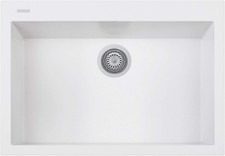 Lavello in Quarzo Da Cucina Incasso  Roxana Vasca Singola 76Cm - Bianco Latte