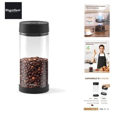 Neo Automatic Vacuum Coffee Tin, 1.35L, for Coffee Beans, One Button Oper...
