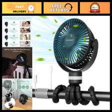Portable Stroller Fan 8000mAh  27H Ultra-Long Battery Life  Rechargeable Fan