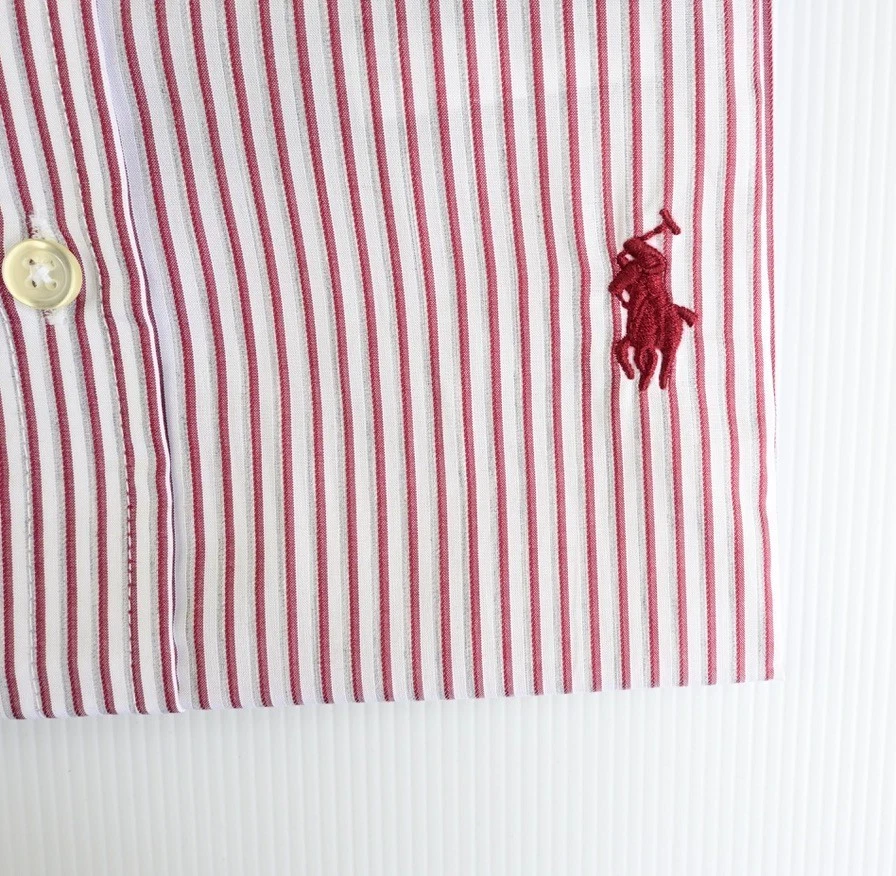 Polo Ralph Lauren Men's Custom Fit Stripped Shirt – Long Sleeve – Red Pony Logo - image 3 of 4