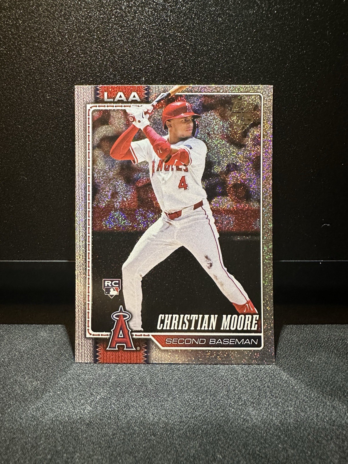 2026 Topps Series 1 Christian Moore #147 Rookie Sand Glitter Foil - LA Angels