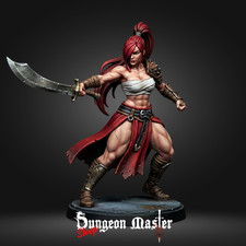 Human Warrior Miniatur DnD 3D Resin Druck Tab...