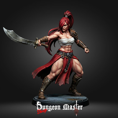 Human Warrior Miniatur DnD 3D Resin Druck Tabletop Fantasy Figur Unbemalt 32mm
