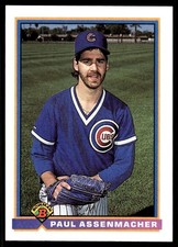 Paul Assenmacher 1991 Bowman #431 Cubs MLB READ FREE SHIPPING AutographDen