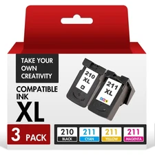 Ink Cartridge for Canon PG-210XL CL-211XL PIXMA MP250 MP270 MP495 MX340 330 Lot