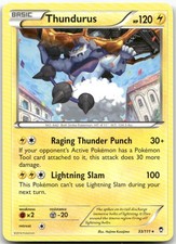 Thundurus 33/111 Rare Furious Fists Pokemon LP