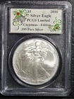 2010 $1.00 American Eagle  Silver Dollar Christmas Edition PCGS Limited