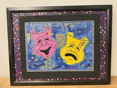 Grant Manier  Thespians  Original Mixed Media Eco Art Signed Framed 2/250 COA