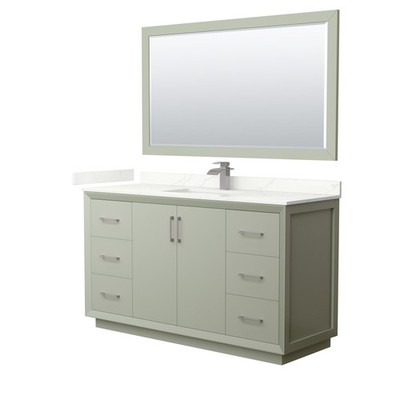 Wyndham Collection WCF414160S-QTZ-UNSM58 Strada 60'' - Light Green / Giotto