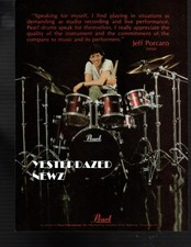 1983 print ad for Pearl Drums w/ Jeff Porcaro from Toto