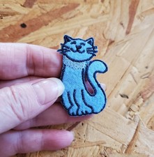 Cat - Kitten - Pet - Domestic - Blue - Iron On Patch - Crafts