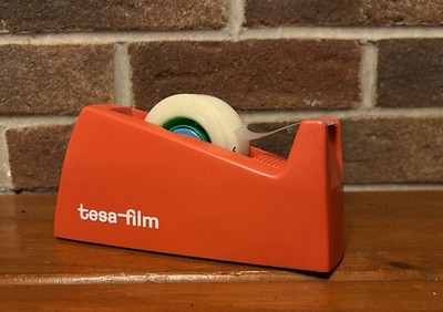 Vintage Tesa Film Red Tape Dispenser Retro Designer 
