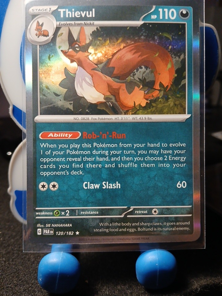 THIEVUL 120/182 S&V Paradox Rift Holo Rare Pokemon TCG Near Mint