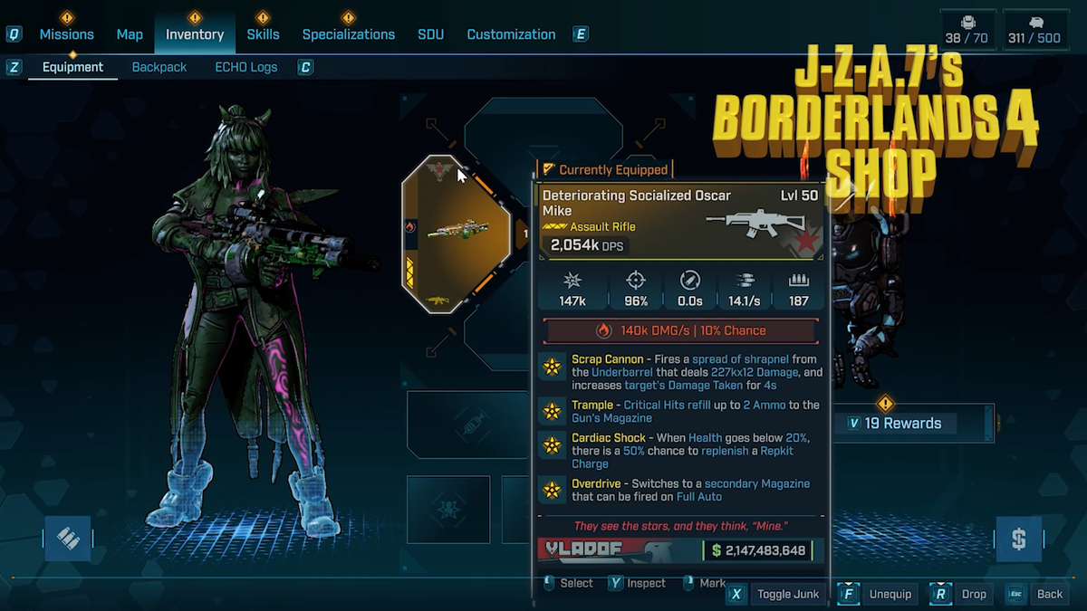Borderlands 4✨ MODDED 2054K DPS WOMBO COMBO COLOR SPRAY AR BL4
