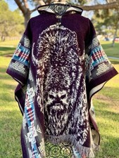 Buffalo Adult Alpaca Poncho,Unisex One Size. Made In Ecuador