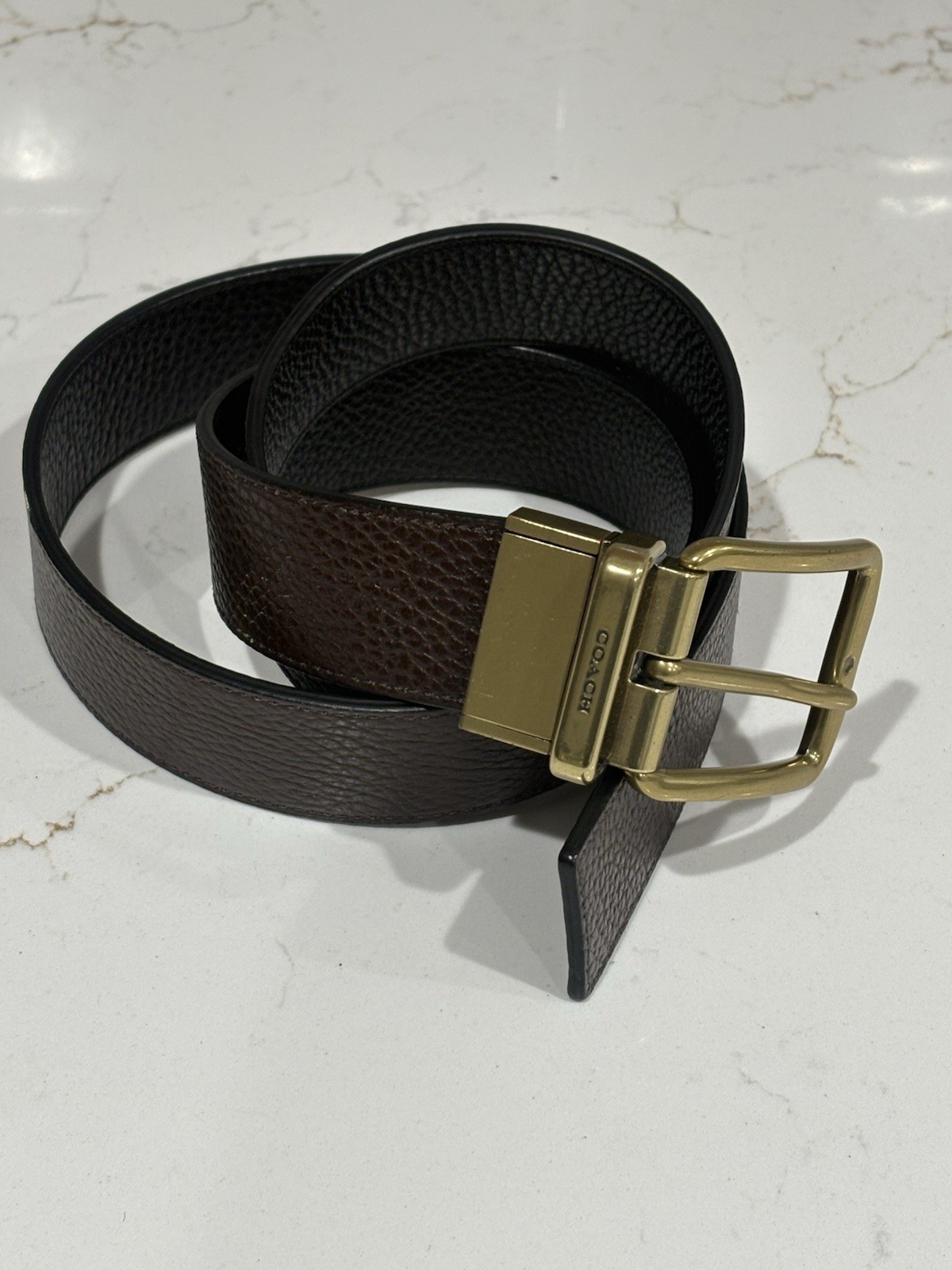 Coach Wide Harness Cut-TO-Size Reversible Belt Size 42