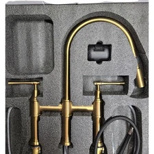 Signature Hardware 455767 Hurston Pull-Down Kitchen Faucet - Brushed Gold
