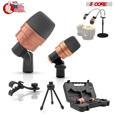 5Core Tabla Microphone Set Uni-Directional XLR Kick Snare Instrument Mic