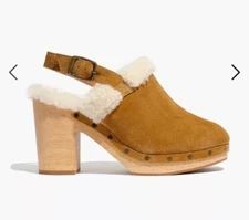 Madewell Shearling clogs size 6