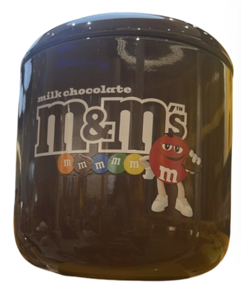 M&M's World Milk Chocolate Red Character Brown Cookie Jar With Lid