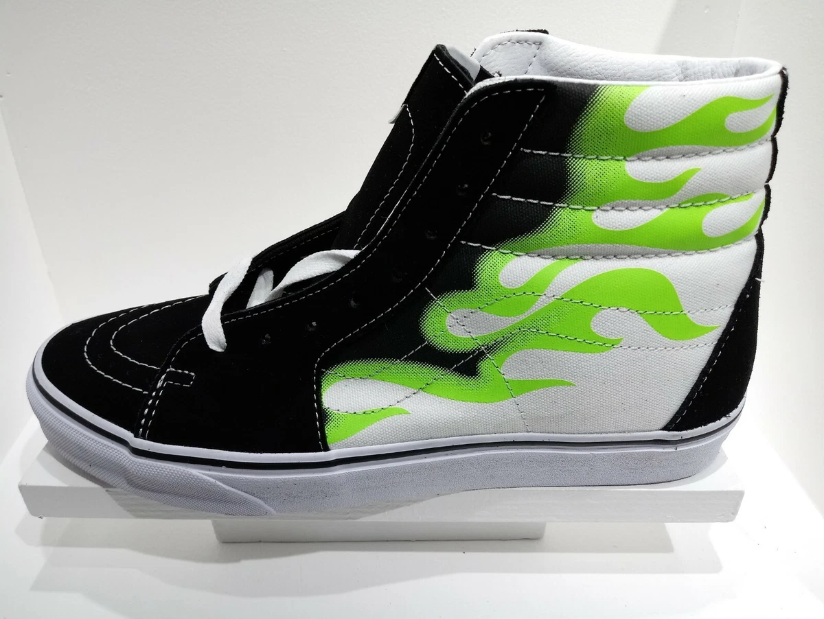 Green and black hotsell high top vans