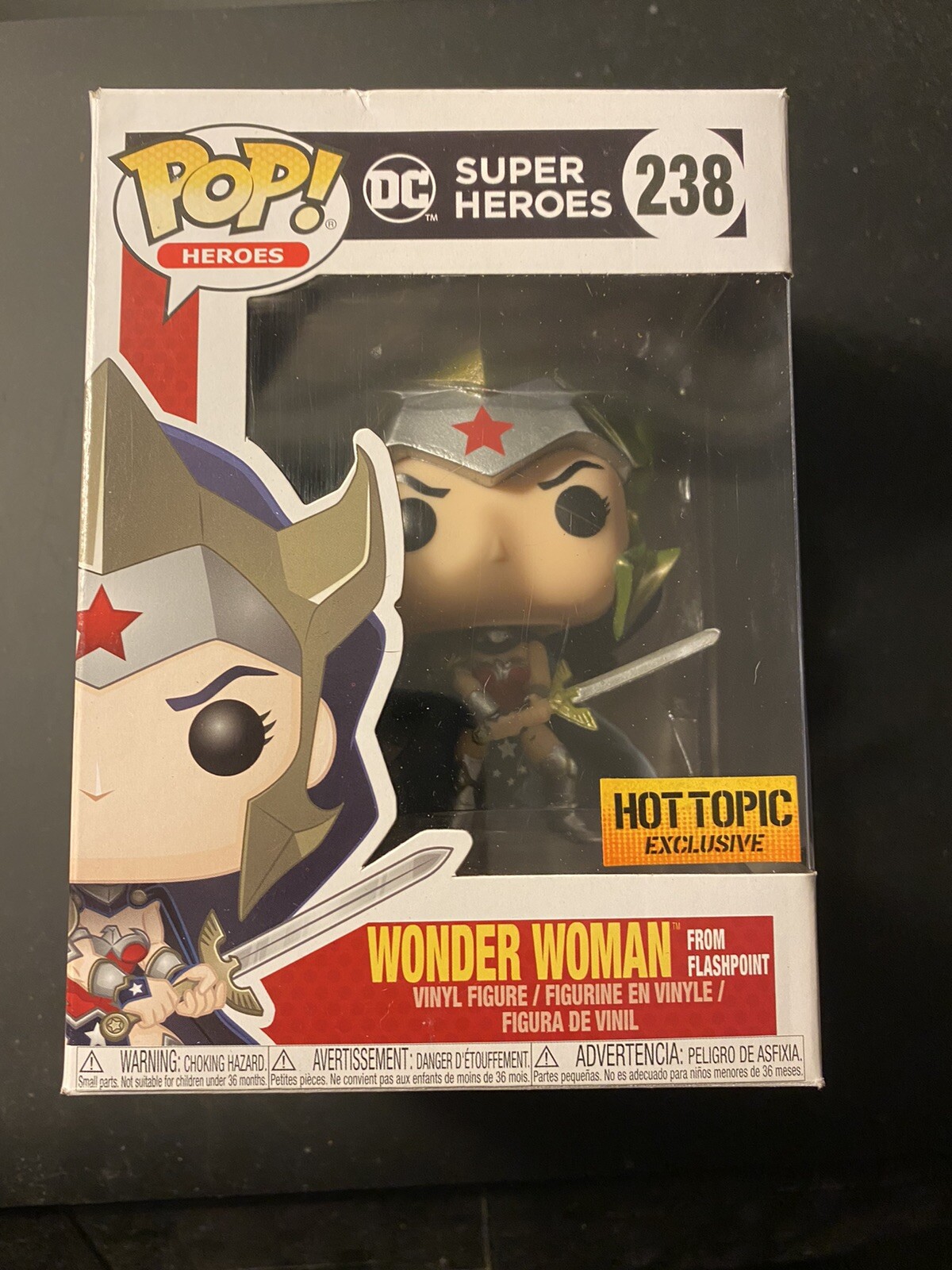 Figura De Vinilo Funko Pop Flashpoint Wonder Woman Dc Super Heroes #238 (Tema Caliente)