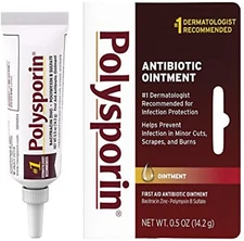 Polysporin First Aid Topical Antibiotic Skin Ointment with Bacitracin Zinc & B &