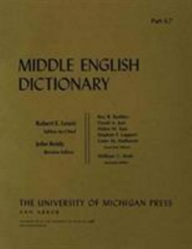 Middle English Dictionary Ser.: Middle English Dictionary : S. 7 by ...