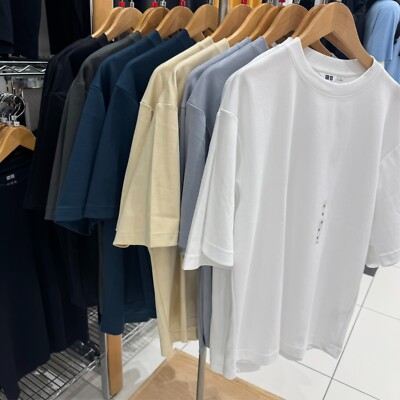 UNIQLO U AIRism Cotton Oversized T-Shirt Half-Sleeve 13color XS