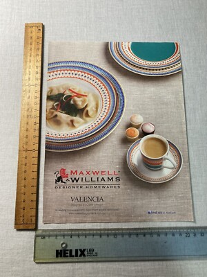 Magazine Print AD ~ 1 Page Maxwell Williams Valencia Art Decor Australia 2013
