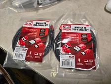 LOT OF 2 USB 2.0 A to Mini B Male Data Sync Charger Cable PC GPS Camera DS PS3