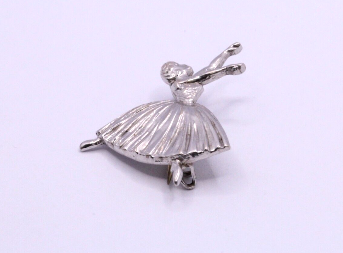 Ballerina Brooch Sterling Silver Vintage Russian Broach Ladies Gift 4