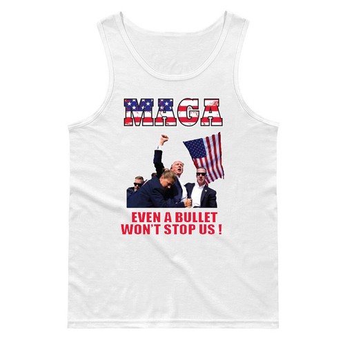 🔥 Donald Trump MAGA Mens Tank top 2024 election Never Surrender USA Bulletproof - Picture 4 of 4
